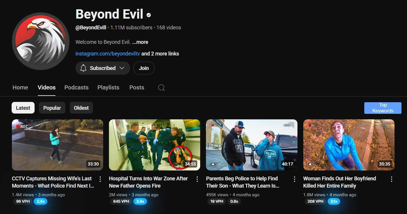 Beyond Evil Main Channel Thumbnail